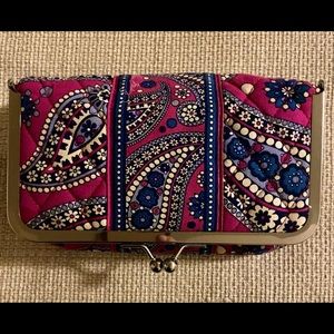 Vera Bradley Boysenberry KISS AND MAKEUP Lined Bag